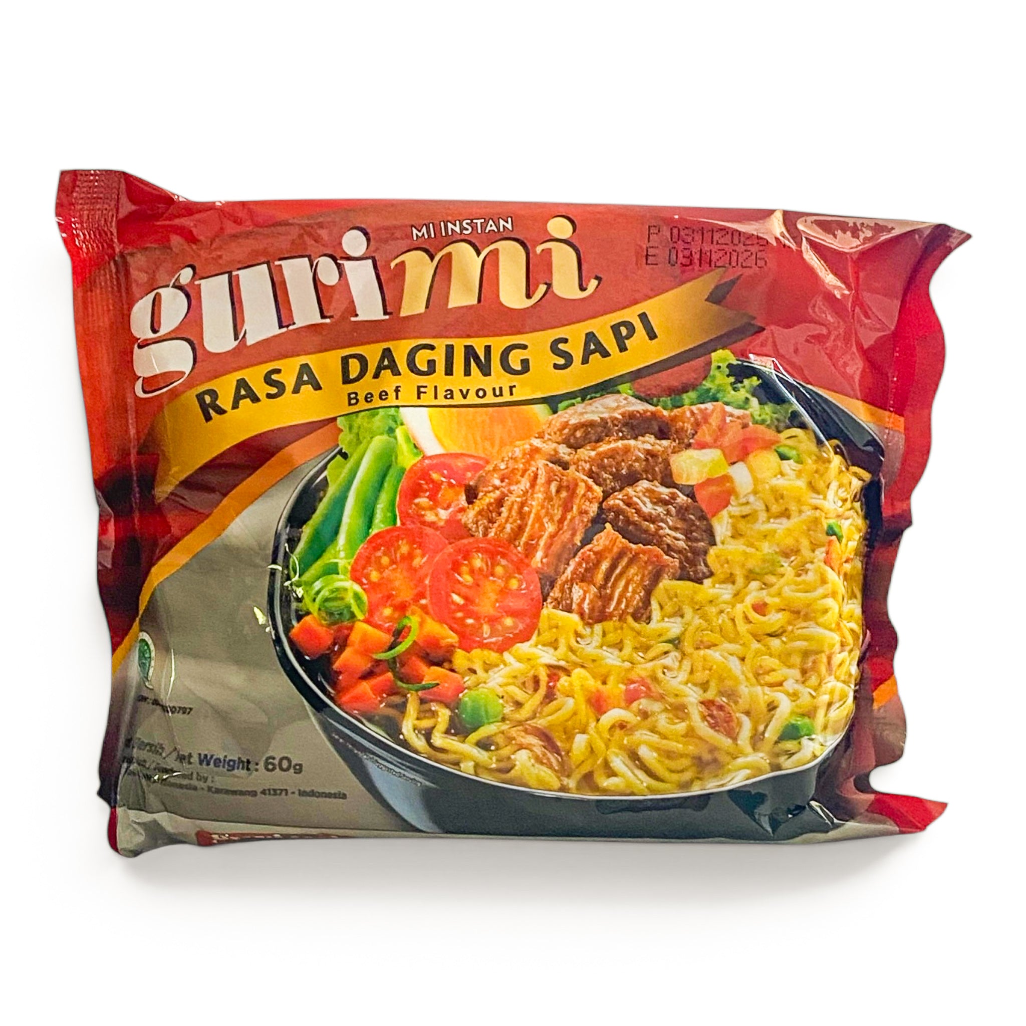 Nouilles Gurimi Rasa Daging Sapi saveur boeuf