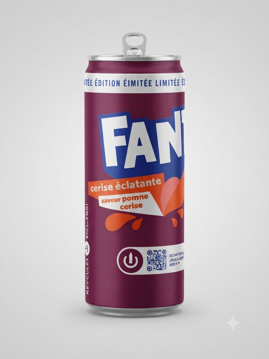 Fanta saveur pomme & cerise éclatante